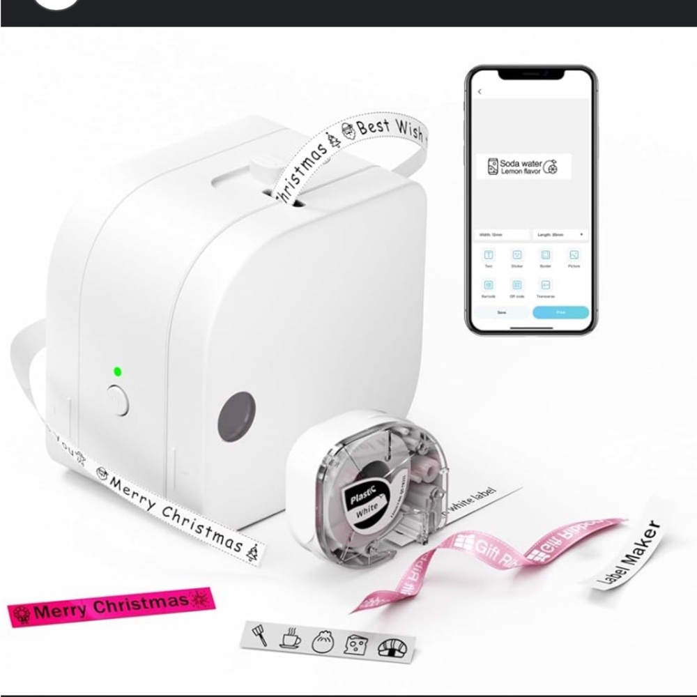 NEW Phomemo P12 or P12 Pro portable Bluetooth label maker. Opened box not tested